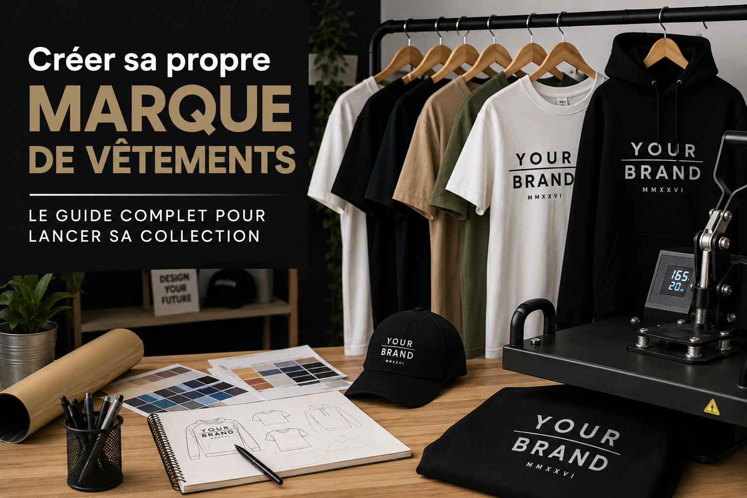 Comment créer sa propre marque de vêtements en 2026 : le guide complet pour lancer une marque textile rentable