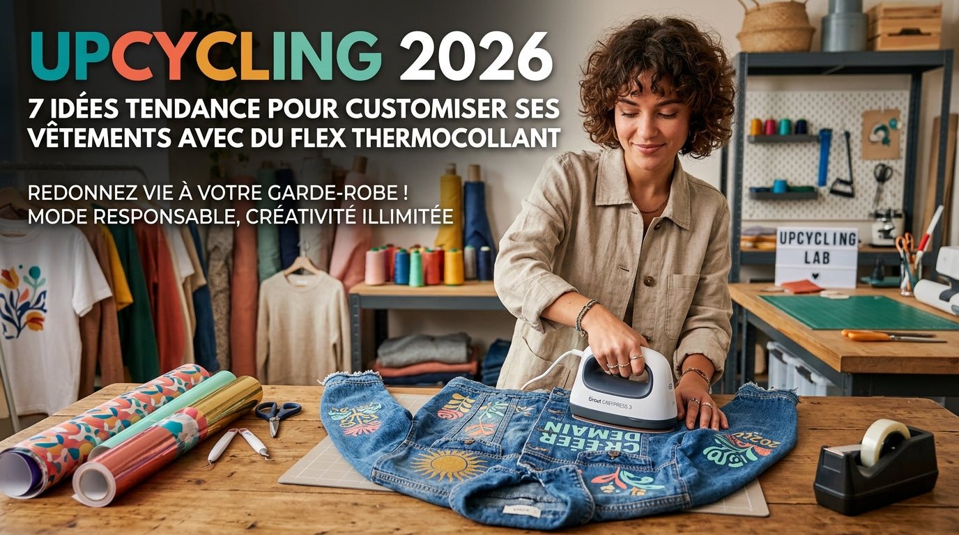 Upcycling 2026 : 7 idées tendance pour customiser ses vêtements avec du flex thermocollant