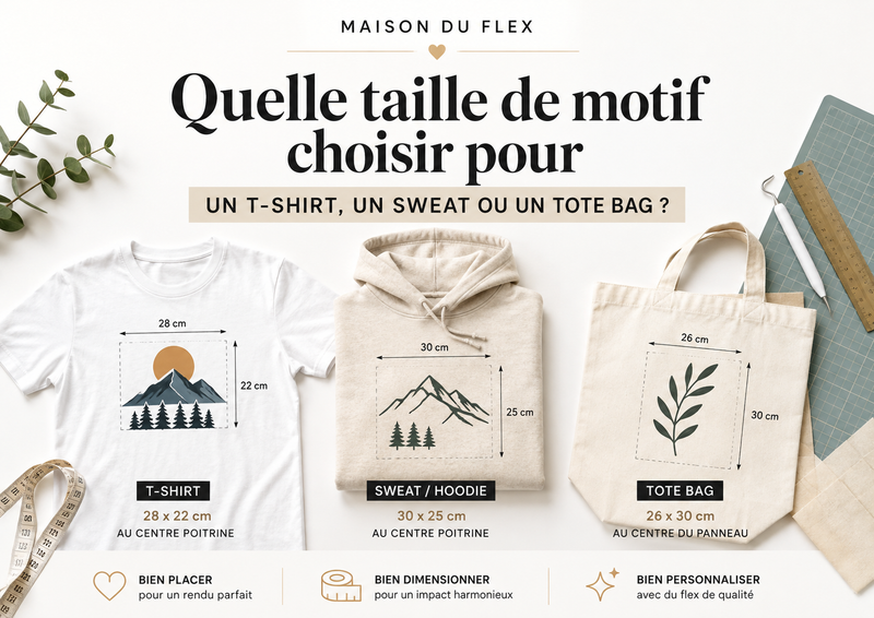 Quelle taille de motif choisir pour un t-shirt, un sweat ou un tote bag ?