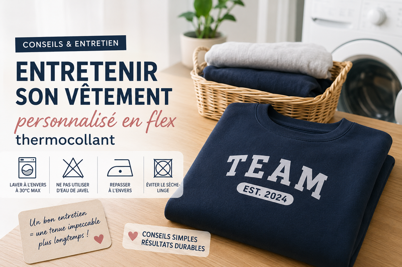 Comment entretenir un vêtement personnalisé en flex thermocollant pour qu’il dure longtemps