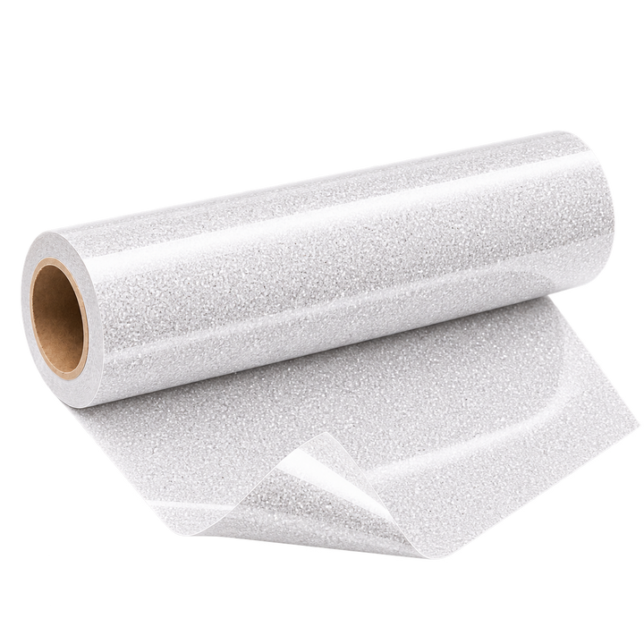 Rouleau de flex thermocollant pailleté blanc pour personnalisation textile Maison du Flex