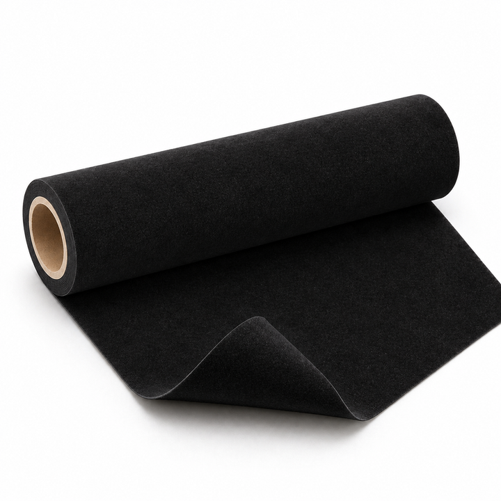 Rouleau de flex velours thermocollant noir Flock pour personnalisation textile Maison du Flex