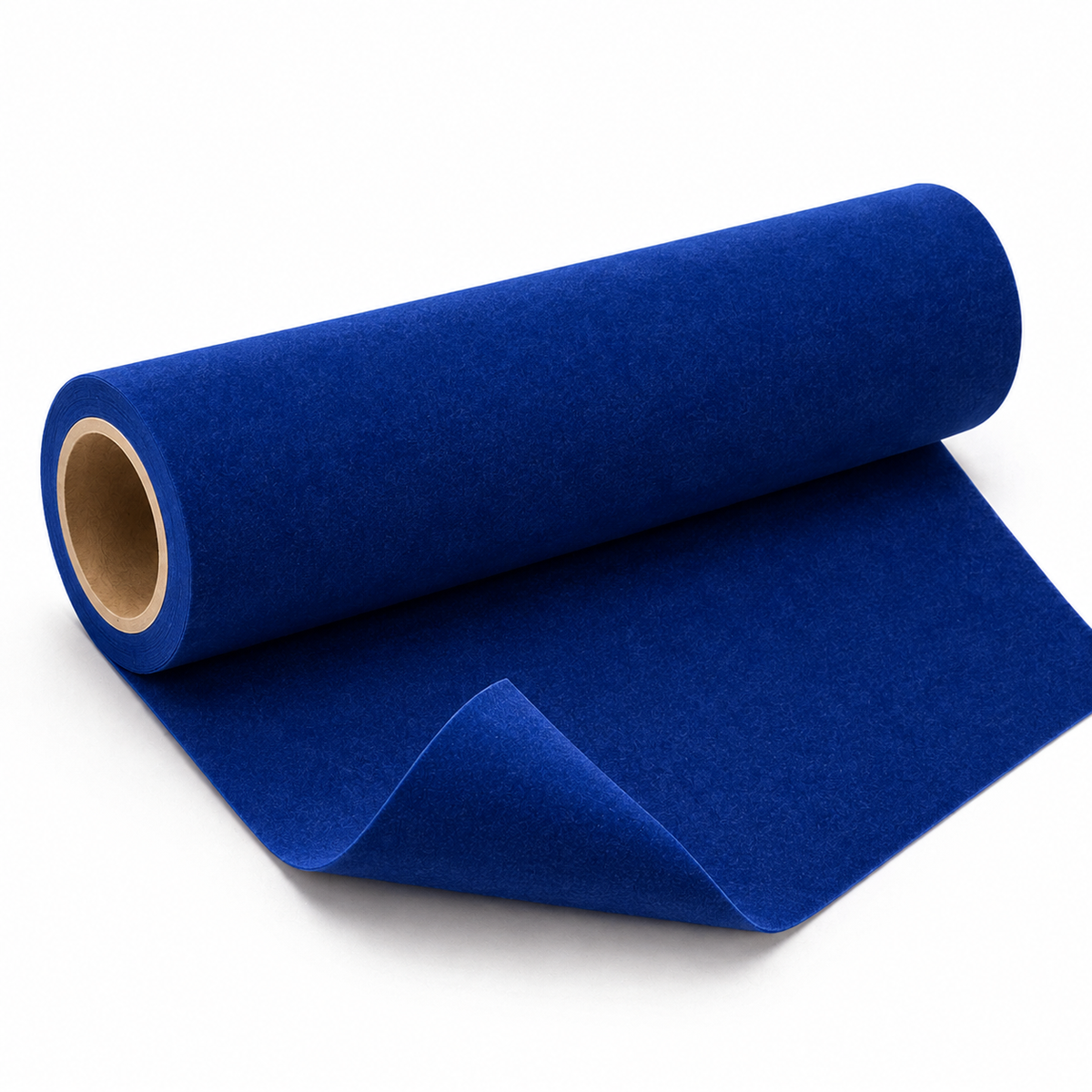 Rouleau de flex velours thermocollant bleu Flock pour personnalisation textile Maison du Flex
